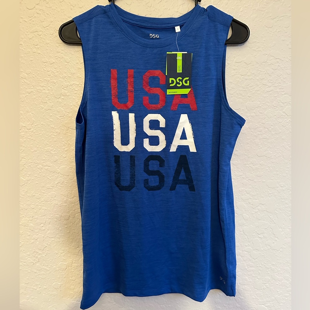 Boys XL DSG Blue USA 🇺🇸 Sleeveless Dri Fit Shirt NWT